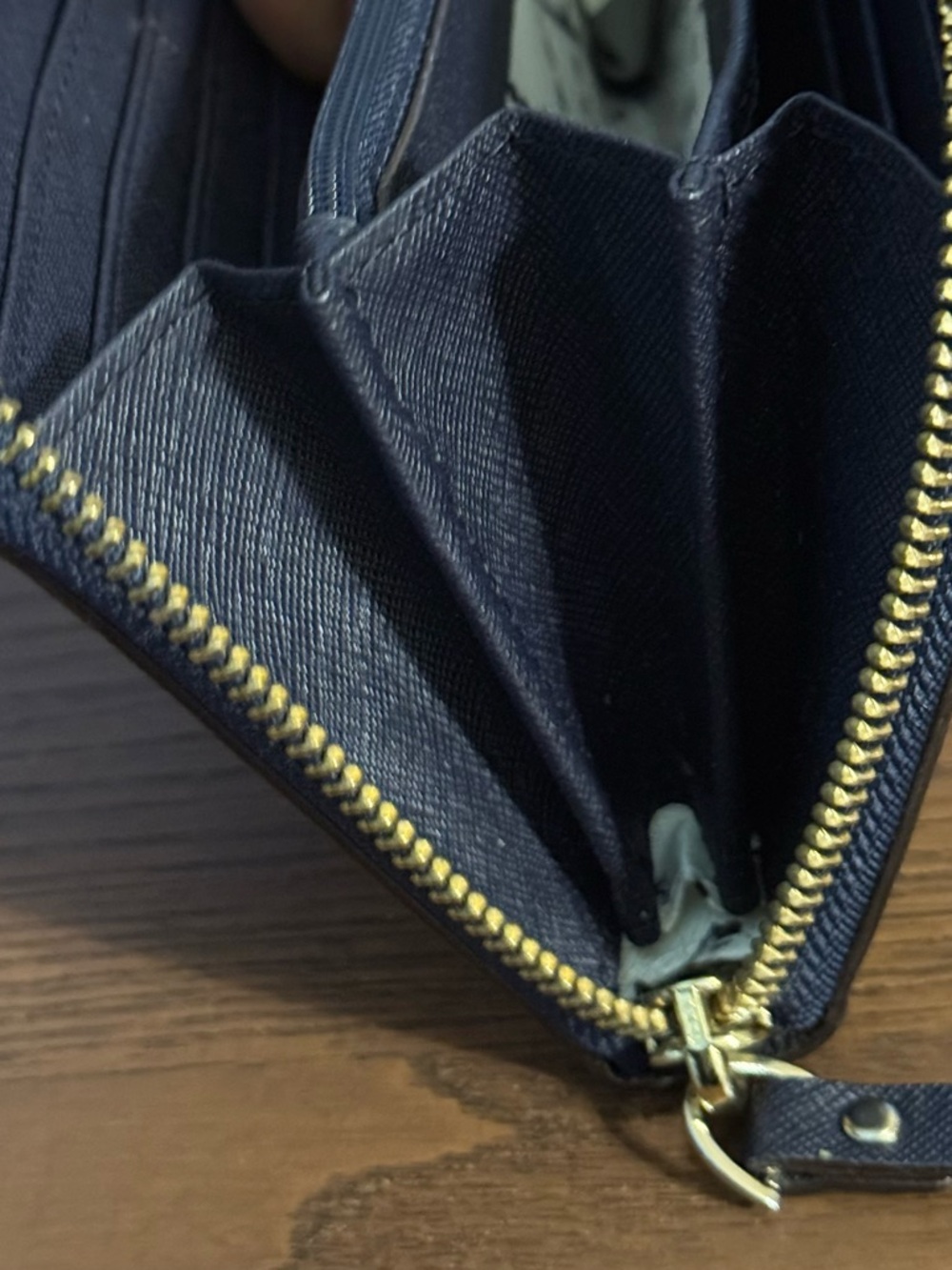 Kate Spade New York Navy Saffiano Zip Around Wallet - Picture 11 of 11